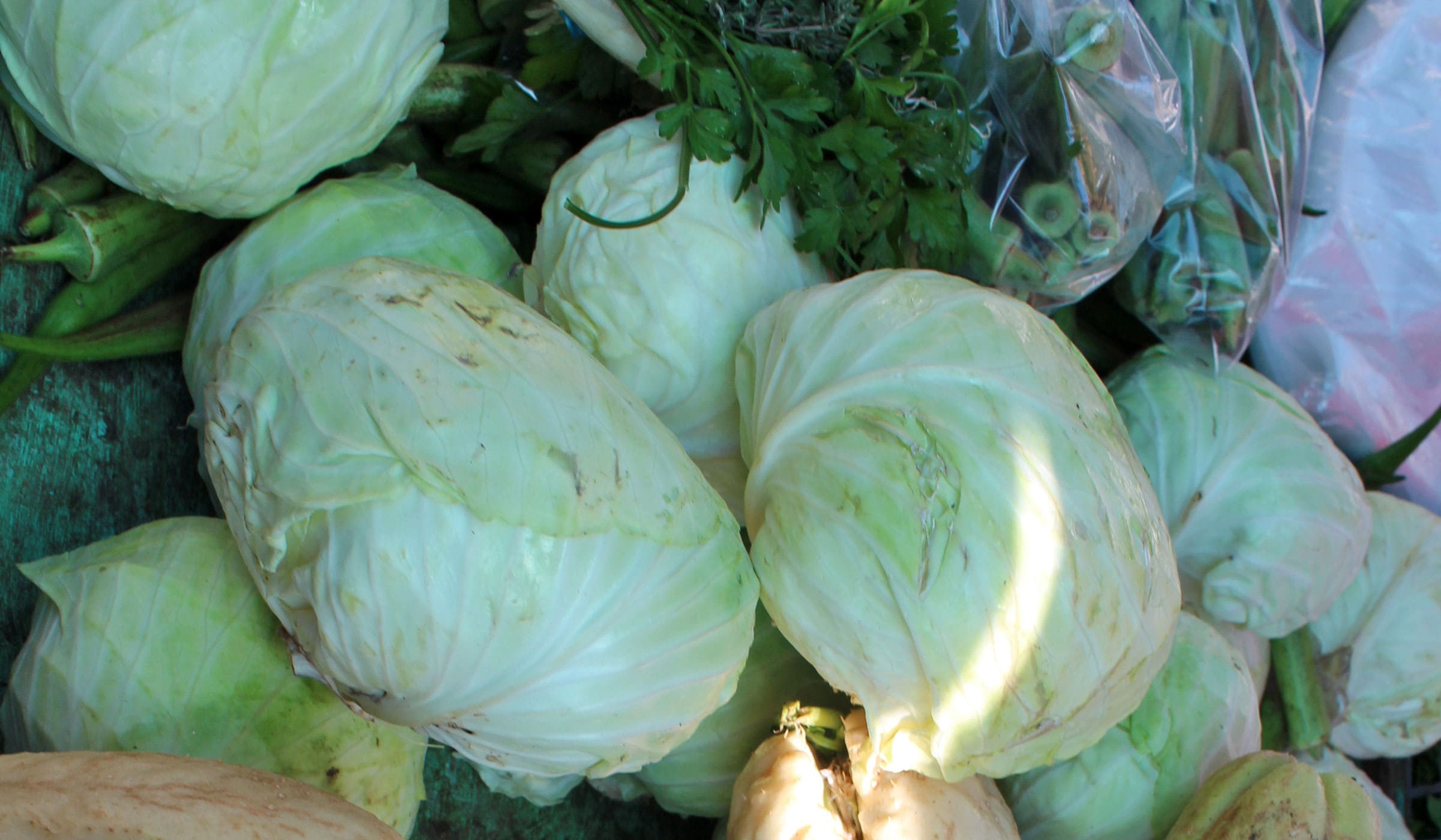Cabbage for sale at Fort-de-France market