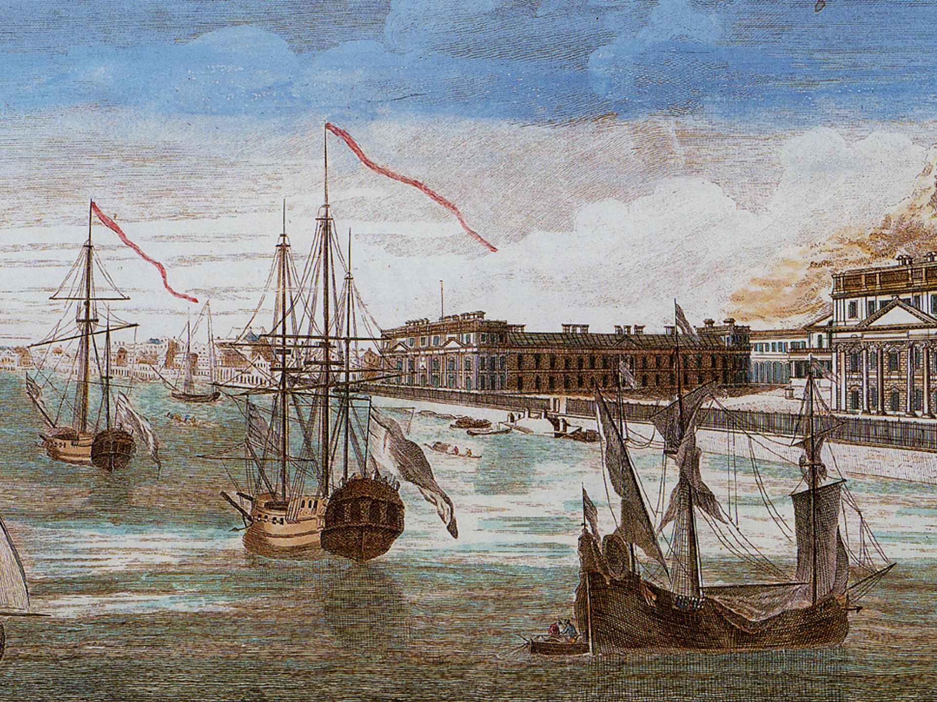 Vessels departing from Pondicherry en route to the French Antilles