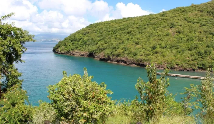 Panoramic view of Anse Noire beach