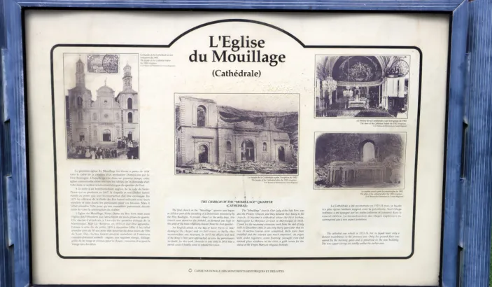Plaque of the Church of Mouillage