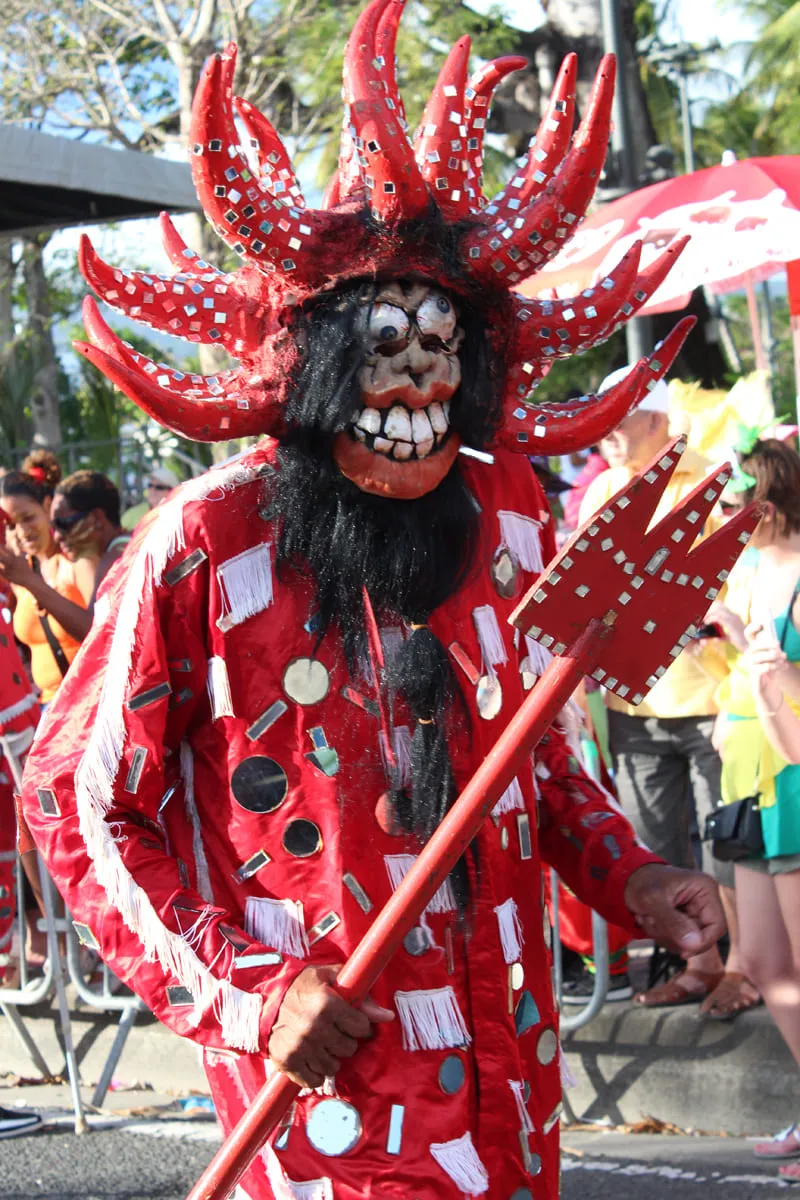 Red devil of Martinique Carnival