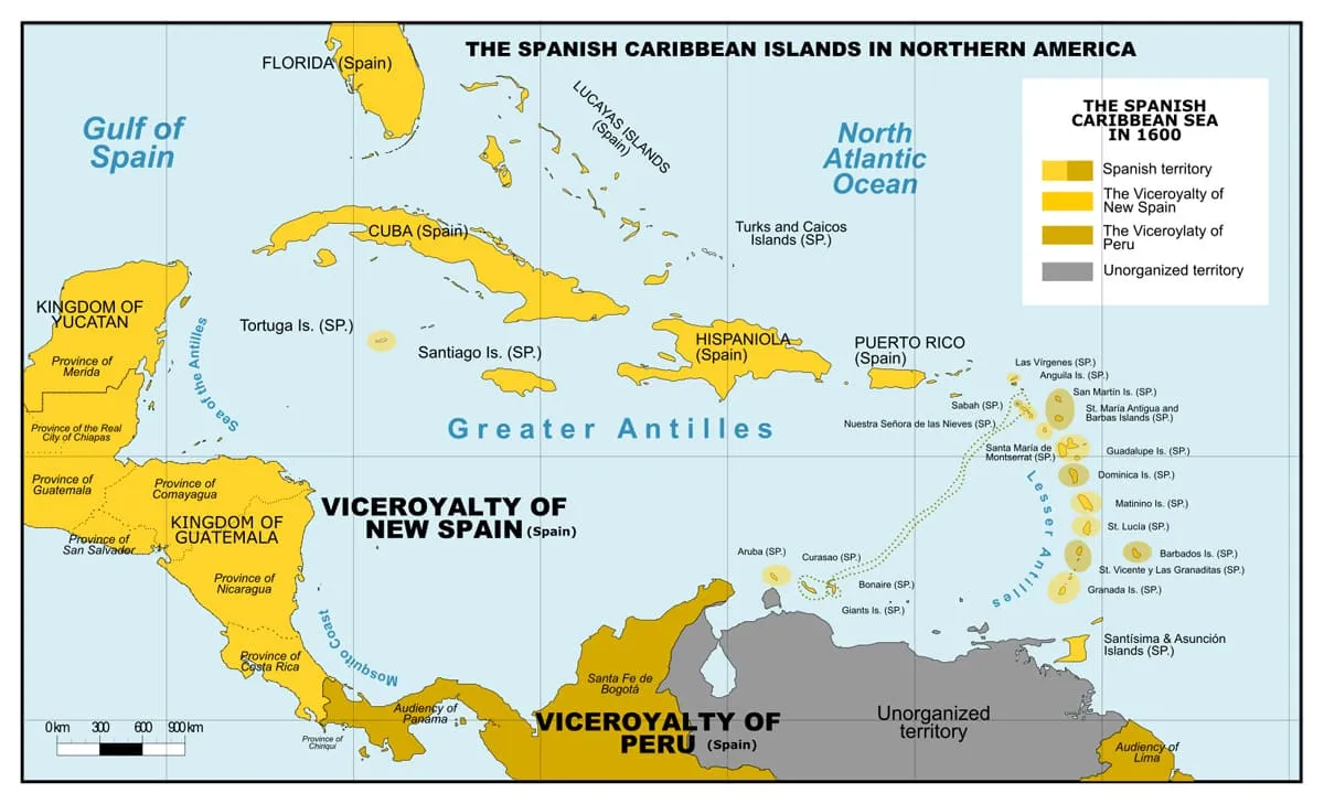 Vice-Royauté d'Espagne en 1600