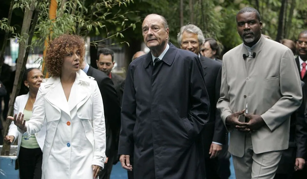Jacques Chirac lors de la commémoration de l'esclavage en 2006